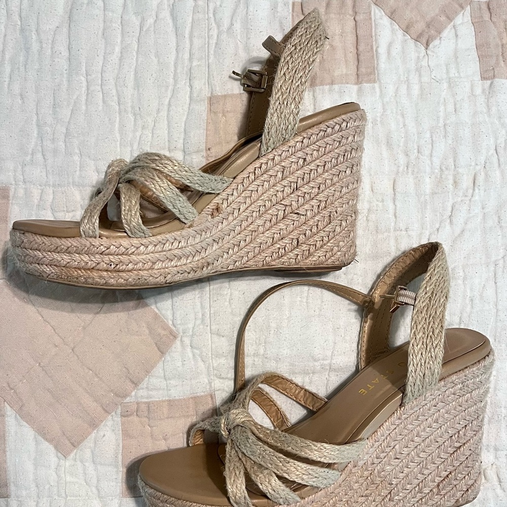 Altar'd State Natural Woven Wedges